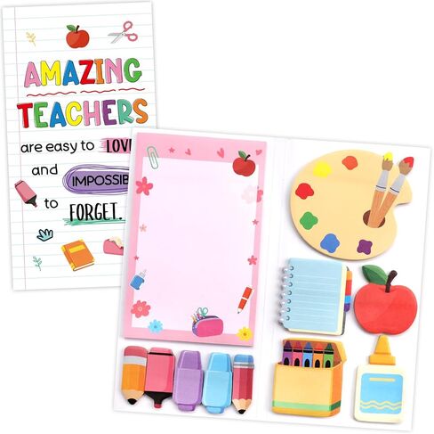 Ceiba Tree Teacher Sticky Notes Set Self-Stick Memo Pads Page Markers End of Year Thank You Teacher Gifts for Appreciation Week Staff Coworkers in Saudi Arabia