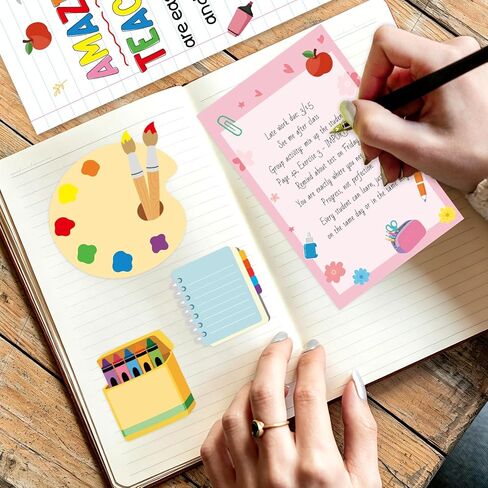 Ceiba Tree Teacher Sticky Notes Set Self-Stick Memo Pads Page Markers End of Year Thank You Teacher Gifts for Appreciation Week Staff Coworkers in Saudi Arabia
