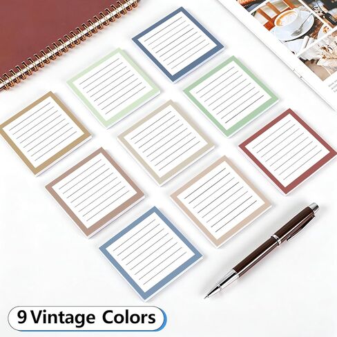 18 Pack Lined Sticky Notes, 3x3 in Sticky Notes with Lines, 6 Different Colour Super Sticking Memo Pads for Office, School, Home Desks and More in Saudi Arabia
