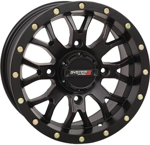 عجلة System 3 ST-3 15x7 ATV/UTV - أسود غير لامع (4/137) 5+2 [15S3-1137] in Kuwait