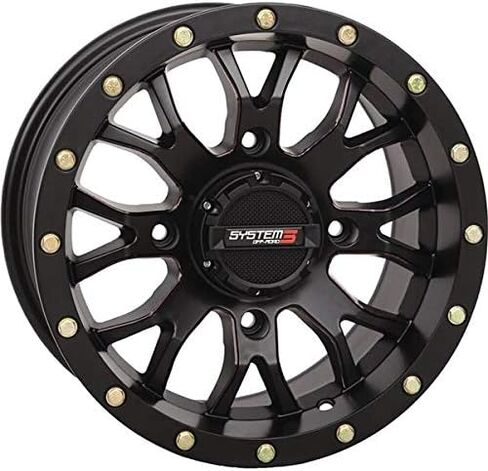 عجلة System 3 ST-3 15x7 ATV/UTV - أسود غير لامع (4/137) 5+2 [15S3-1137] in Kuwait