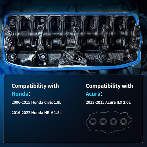 مجموعة حشية غطاء صمام المحرك VS50741R تناسب 2006-2022 Honda Civic HRV، 2013-2015 Acura ILX، 1.8L 2.0L، مجموعة حشية غطاء الصمام استبدال 12341RNAA01 30522RNAA01 714002100 VS50563 VS50961 VS25593 in Kuwait