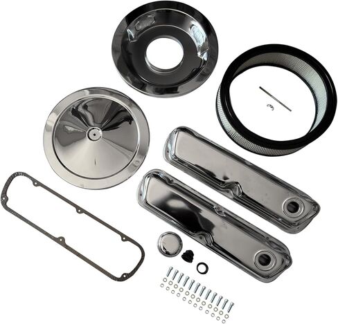 الكروم محرك تلبيس عدة صمام يغطي 14 "منقي هواء بديل لفورد SBF V8 260 289 302 351 واط محركات AKWH in Kuwait
