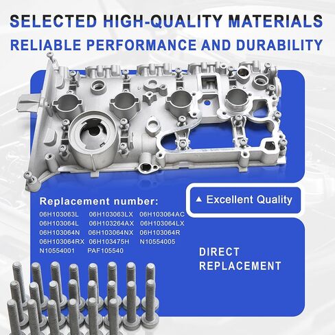 06H103063L 06H103475H Cylinder Head Valve Cover with Bolt Compatible with 2.0T Audi A4 Avant A5 A6 A8 Q3 Q5 TT Quattro VW Beetle Scirocco Transporter Seat in Saudi Arabia