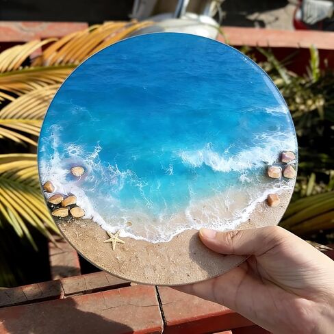 4 Pcs Round Silicone Resin Molds,Coaster Silicone Molds for Resin, Epoxy Resin-Mold for DIY Clock, Picture Frame, Jewelry Tray, Cup Mats, Keychain, Home Decoration (4 Sizes) in Saudi Arabia