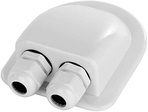 2 Pack of IP68 Waterproof Solar Cable Entry Gland by Restmo, Weather Resistant Dual Cable Entry Housing for Solar Panels of RV, Caravan, Marine, Boat, Cabin, White in Saudi Arabia