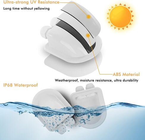 2 Pack of IP68 Waterproof Solar Cable Entry Gland by Restmo, Weather Resistant Dual Cable Entry Housing for Solar Panels of RV, Caravan, Marine, Boat, Cabin, White in Kuwait