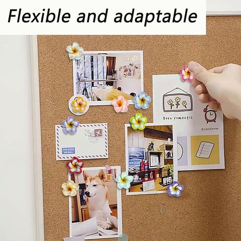 60 PCS Flower Push Pin Colorful Flower Thumbtack for Cork Board Bulletin Board Photo Wall Home Office School Supplies in Saudi Arabia