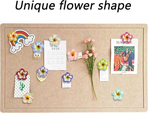 60 PCS Flower Push Pin Colorful Flower Thumbtack for Cork Board Bulletin Board Photo Wall Home Office School Supplies in Saudi Arabia