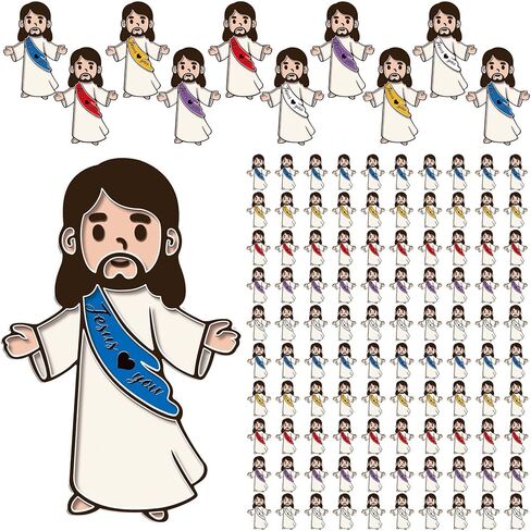 Liliaafar Jesus Pins Bulk Christian Enamel Lapel Pins Mini Jesus Love You Brooch Religious Badges Gifts for Clergy Appreciation Gift Church Sunday School Baptism Party Favors in Kuwait