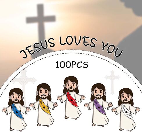 Liliaafar Jesus Pins Bulk Christian Enamel Lapel Pins Mini Jesus Love You Brooch Religious Badges Gifts for Clergy Appreciation Gift Church Sunday School Baptism Party Favors in Kuwait