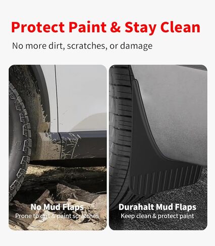 No Drill Mud Flaps for 2020-2026 Kia Telluride, Heavy Duty Front & Rear All Weather Splash Guards Set for LX S EX SX X-line/Pro/Prestige Hybrid Models, OEM-Style Textured TPE Black Mud Guards in Saudi Arabia
