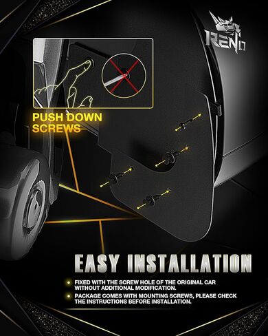 RENO Mud Flaps, Model 3 Mud Guards Sides Splash Guards Driver + Passenger Side Vehicle Sediment Protection Compatible with 2018-2025 Model 3 (Front + Rear, Set of 4) in Kuwait