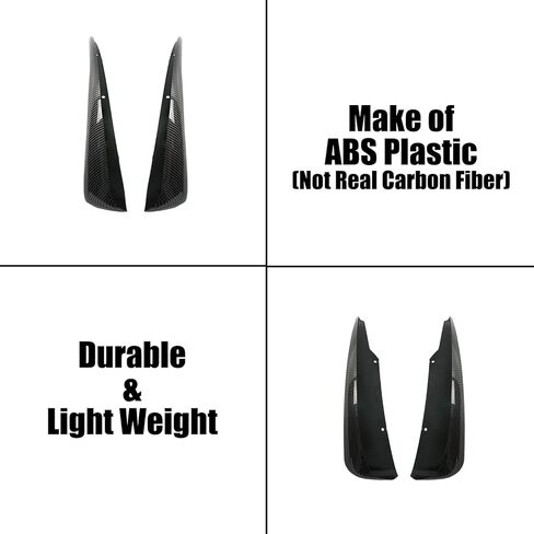 XL Extended Splash Guard for Corvette C5 1997-2004 All Models Front & Rear Rock Mud Flaps Wheel Fender Extension Mudguard ABS (Carbon Fiber Painted) in Kuwait