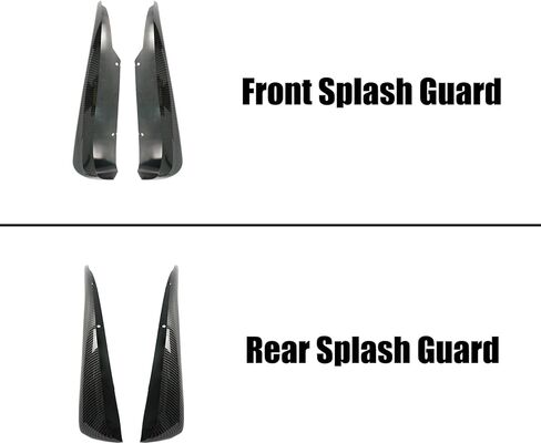 XL Extended Splash Guard for Corvette C5 1997-2004 All Models Front & Rear Rock Mud Flaps Wheel Fender Extension Mudguard ABS (Carbon Fiber Painted) in Kuwait