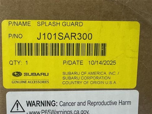 سوبارو 2026 Outback Wilderness Splash Guards مجموعة من 4 قطع J101SAR300 OEM أصلي in Kuwait
