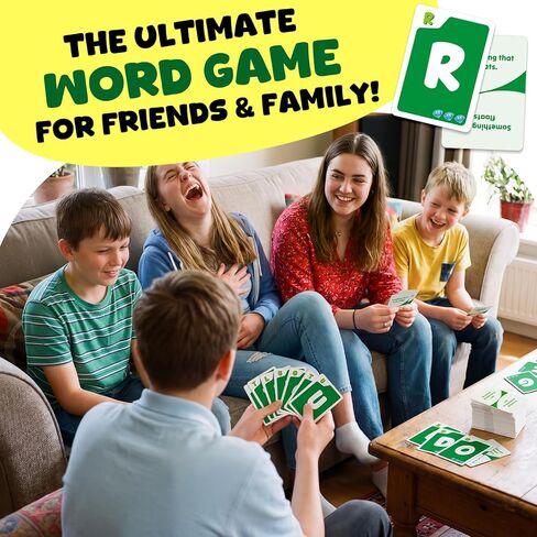 Fast-Themed Words Challenge Word Card Game for Kids & Adults, Family, Party, Outdoor, Classroom & Travel Edition, Ages 8+, 2-6 Players, 300 Double-Sided Theme & Letter Cards with 20 Action Cards in Saudi Arabia