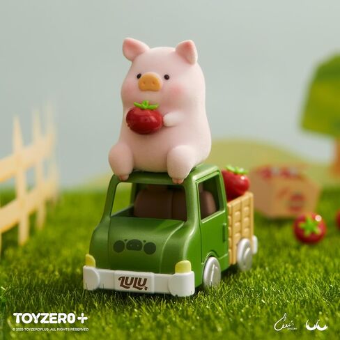 TOYZERO + Official Lulu The Piggy Blind Box Figures - Farm Garden Series Blind Boxes Mystery Box Cute Animal Figurines Collectible Home Desk Decorations Holiday Birthday Gifts, Single Box in Saudi Arabia