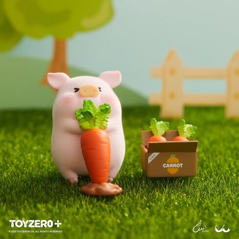 TOYZERO + Official Lulu The Piggy Blind Box Figures - Farm Garden Series Blind Boxes Mystery Box Cute Animal Figurines Collectible Home Desk Decorations Holiday Birthday Gifts, Single Box in Saudi Arabia