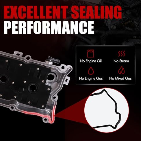 MITZONE Aluminum Valve Cover Set Left and Right Compatible with Infiniti JX35 QX60 for Nissan Pathfinder Altima Murano 3.5L V6 2007-2015 White 13264JN01A 13264JN11B in Kuwait