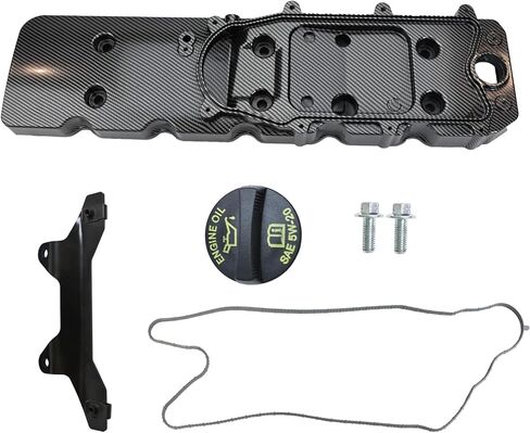 MITZONE Aluminum Engine Valve Cover With Gasket Bolts & PCV Valve and Cap With Stent Compatible with 2007-2023 Dodge Ram 2500 3500 Diesel 6.7L 68445548AA in Kuwait