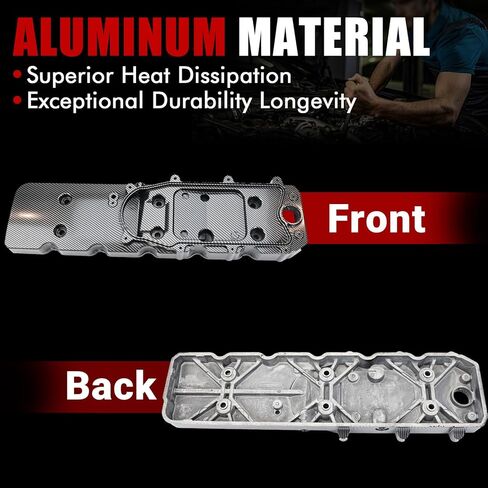 MITZONE Aluminum Engine Valve Cover With Gasket Bolts & PCV Valve and Cap With Stent Compatible with 2007-2023 Dodge Ram 2500 3500 Diesel 6.7L 68445548AA in Kuwait