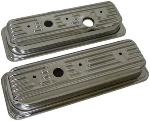1985-93 Compatible/Replacement for Chevy/GMC 4.3L V6 Center Bolt Steel Valve Covers w/Bolts - Chrome in Kuwait