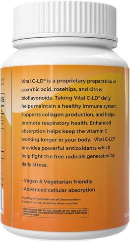 Vital C-LD - فيتامين C الشحمي المعزز - كبسولات 530 مجم - 120 كبسولة in Kuwait