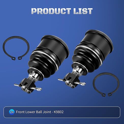 Set of 2 Front Lower Suspension Ball Joint K9802 Compatible with Honda Civic 1992-2000, CRV 1997 1998 1999 2000 2001, Civic del Sol 1993-1997, Acura EL 1997-2000, Integra 1994-2001 in Kuwait