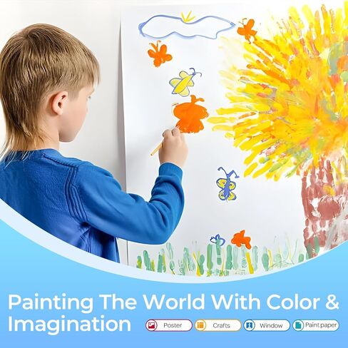 Nicpro 12 Colors Washable Finger Paint Set for Toddlers (2 oz), Non-Toxic & Baby Safe Paint for Hand and Feet, Mess Free Finger Painting Art Supplies for Kids Age 1-3 4 5 6+, Preschool Learning Gifts in Kuwait