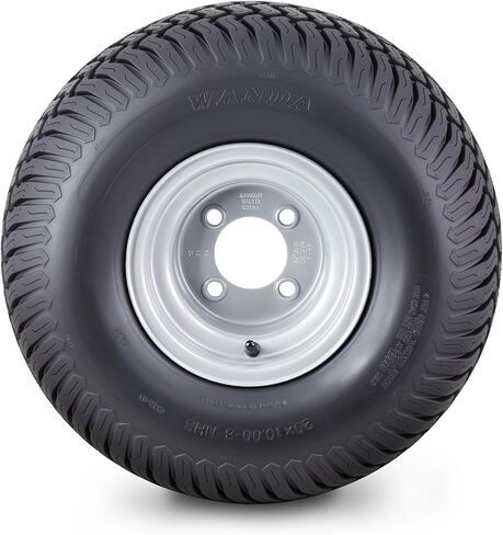WANDA Lawn Mower Tractor Tire & wheel 20X10-8 4-Ply with 4 Lugs on 4" PCD Silver Wheel-13040 in Kuwait