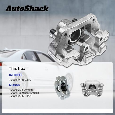 ماسك الفرامل الخلفي من AutoShack لنيسان وإنفينيتي، تيتان 2004-2015 أرمادا 2005-2015 QX56 2004-2010 باثفايندر أرمادا 2004، 4WD RWD V8 5.6L، يسار in Kuwait