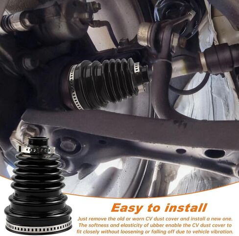 2PCS CV Boot Repair Kit, Silicone CV Axle Boot Repair Kit Includes 4 Stainless Steel CVs Boots Clamp & 6 Cable Ties, One-piece Design Tie Rod Boots Fits Shaft Size 18mm-34mm in Saudi Arabia