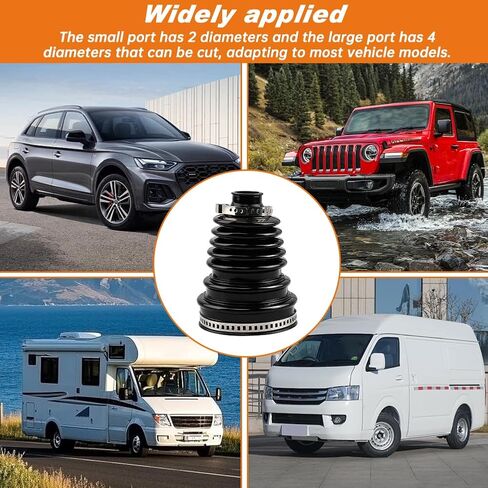 2PCS CV Boot Repair Kit, Silicone CV Axle Boot Repair Kit Includes 4 Stainless Steel CVs Boots Clamp & 6 Cable Ties, One-piece Design Tie Rod Boots Fits Shaft Size 18mm-34mm in Saudi Arabia