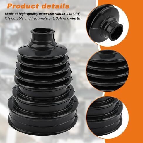 2PCS CV Boot Repair Kit, Silicone CV Axle Boot Repair Kit Includes 4 Stainless Steel CVs Boots Clamp & 6 Cable Ties, One-piece Design Tie Rod Boots Fits Shaft Size 18mm-34mm in Saudi Arabia