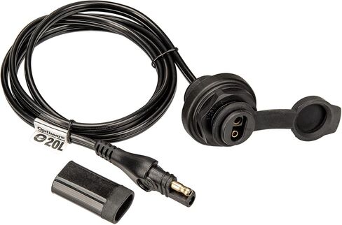 Tecmate Optimate Cable O-20L, Weatherproof SAE Socket, Front Panel Mount, Black in Saudi Arabia