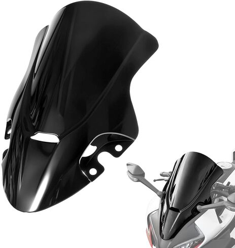 زجاج أمامي للدراجة النارية متوافق مع CFMOTO 450SS 2022 2023 2024 2025 2026 قلنسوة أمامية (أسود) in Kuwait