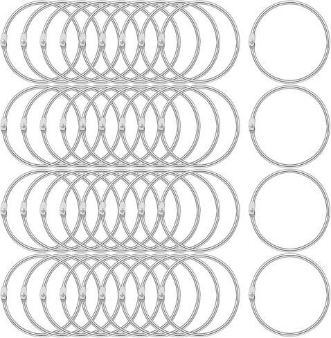 40 Packs Loose Leaf Binder Rings 3 Inch Binder Rings Heavy Duty Steel Office Book Ring for Paper, Keychain Key Ring for Index Cards for Home, School, and Office in Kuwait