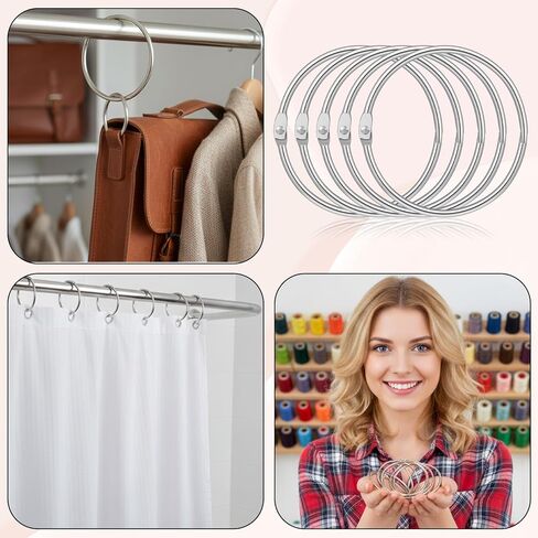 40 Packs Loose Leaf Binder Rings 3 Inch Binder Rings Heavy Duty Steel Office Book Ring for Paper, Keychain Key Ring for Index Cards for Home, School, and Office in Kuwait