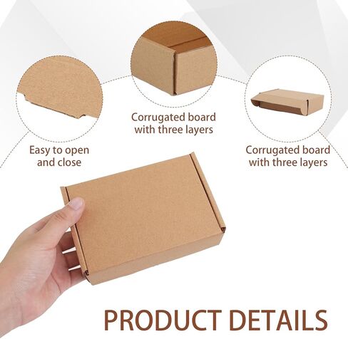 110 Pcs Shipping Boxes 5.91 x 3.94 x 1.57 Inch Brown Corrugated Cardboard Box Mailer Gifts Packaging for Home and Office Small Business Mailing Moving and Storage in Saudi Arabia