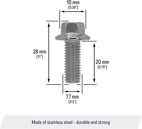 A.A Skid Plate, Splash Shield Bolts Replacement for Toyota 4Runner, Tacoma, FJ Cruiser, Tundra, Sequoia, Land Cruiser, Scion XB - Stainless Steel, 10 mm Head - 90080-11373 (8 Pack) in Kuwait