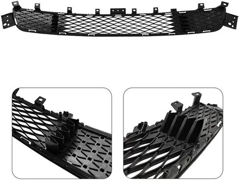 Front Bumper Upper&Lower Grille with Fog Light Covers Fit For 2018 2019 2020 2021 2022 Infiniti Q50 Sport,Black Grill Mesh,4-Piece Set Grille Covers Replace For IN1038113 in Saudi Arabia