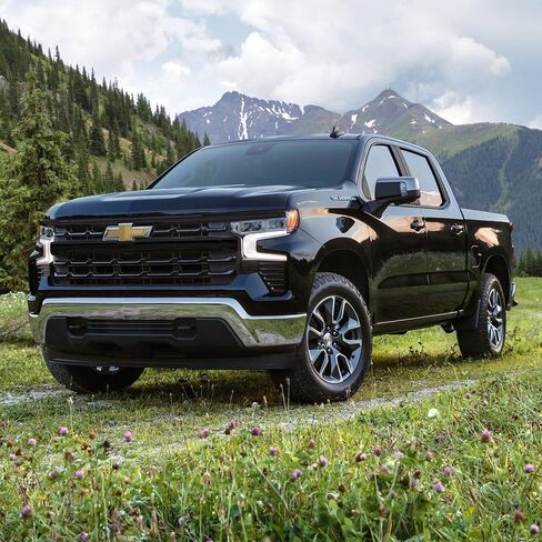 Trim Illusion Chrome Delete Gloss Black Grille Overlay for 22-26 Chevrolet Silverado 1500 LT/LTZ/RST/LT Trail Boss | Easy No-Tool Install | US Patented in Kuwait
