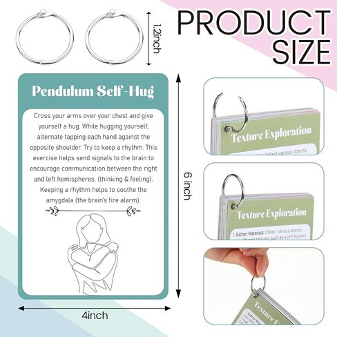 32 Pcs Somatic Therapy Exercise Cards 5.9 x 4 Inches Mindfulness Cards Coping Skills for Nervous System Regulation, Relieve Anxiety, Reconnect with Your Body, and Find Comfort in Kuwait