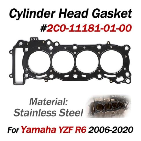 2C0-11181-01-00 for Yamaha YZF-R6 YZFR6 R6 2006-20 Steel Cylinder Head Gasket 1x in Kuwait