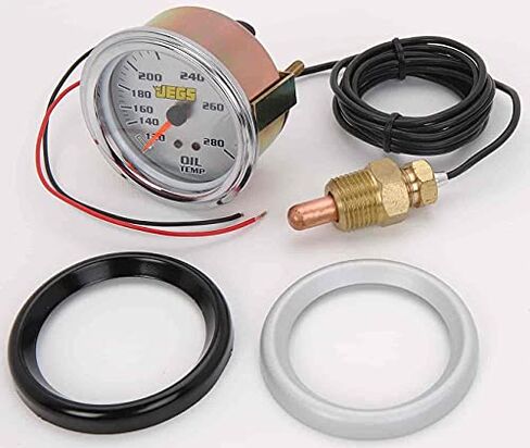JEGS 41222 2-5/8" Mechanical Oil Temperature Gauge in Kuwait