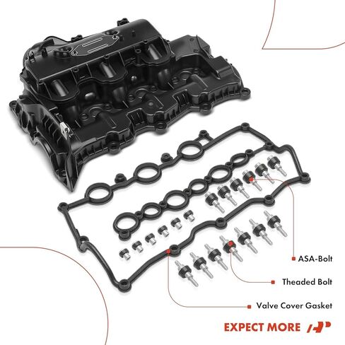 A-Premium Left Engine Valve Cover, with Gasket & Bolts, Compatible with Land Rover Discovery/Range Rover/Range Rover Sport 2014-2018, LR4 2014-2016, Range Rover Velar 2018, V6 3.0L DOHC in Kuwait
