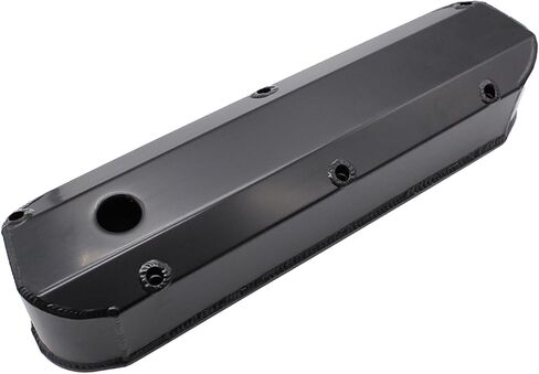Black Fabricated Aluminum Tall Baffled Valve Covers Compatible for F-ord SBF V8 260 289 302 351W in Kuwait