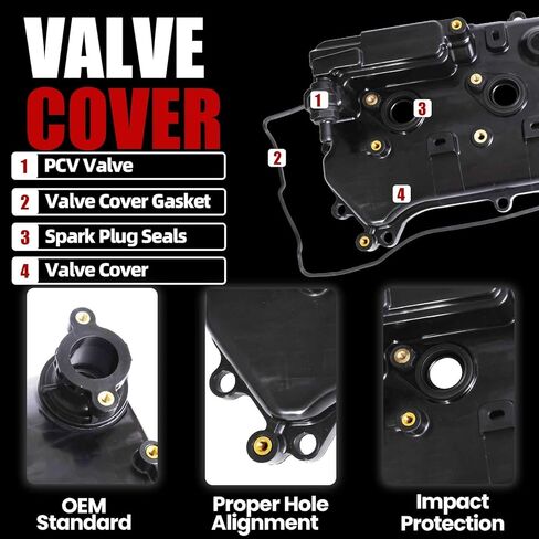 MITZONE Engine Valve Cover with Gasket Compatible with Toyota Tacoma 2016 2017 2018 2019 2020 2021 2022 2023 3.5L V6 Replace 112020P032 in Kuwait