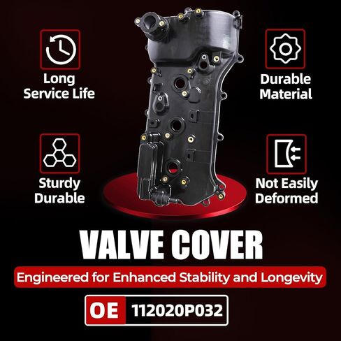 MITZONE Engine Valve Cover with Gasket Compatible with Toyota Tacoma 2016 2017 2018 2019 2020 2021 2022 2023 3.5L V6 Replace 112020P032 in Kuwait